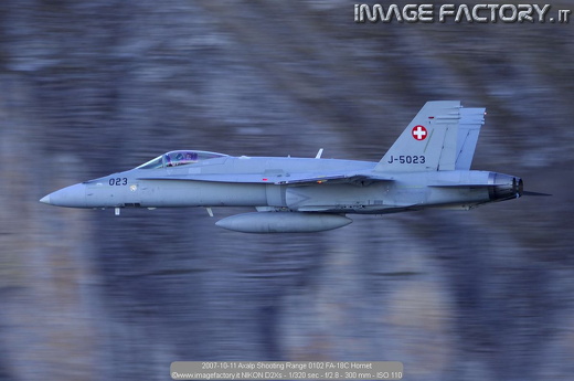 2007-10-11 Axalp Shooting Range 0102 FA-18C Hornet